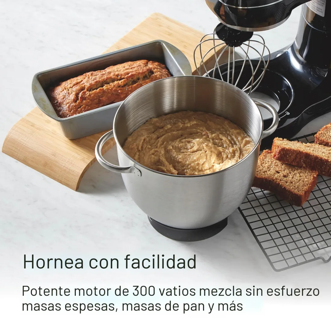 Hamilton Beach 4-Quart 7-Speed Stand Mixer with Easy-Carry Handle (63391) view 2
